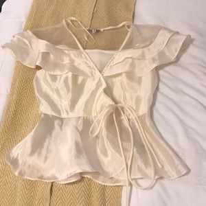 Polyester Oyster Wrap Top